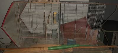bird cage double portion 2 cages all ok urgently sale