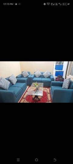 6 seater sofa set with cushions
