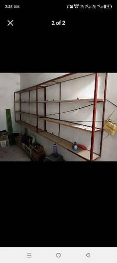 iron Racks with wood & PVC sheets