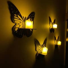 Butterfly Shelves Black, Pack of 3