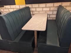 Restaurant sofa set with table