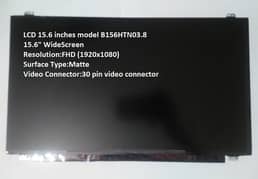 Full HD 1920x1080 Laptop Screen LCD 15.6 in Matte B156HTN03.8