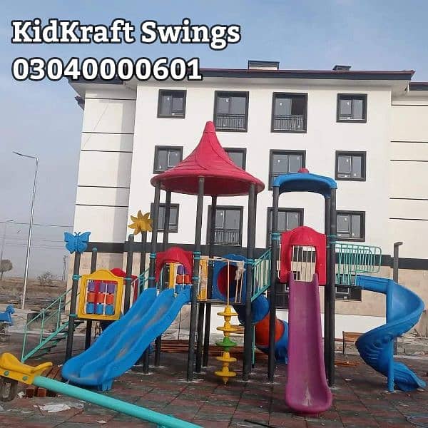 kids Slide/Swings/Kids rides/jhula/Spring rider/jungle gym/gazebo/bar 1