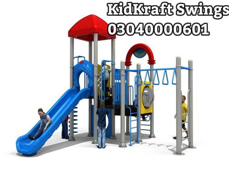 kids Slide/Swings/Kids rides/jhula/Spring rider/jungle gym/gazebo/bar 3