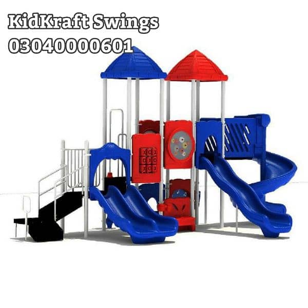 kids Slide/Swings/Kids rides/jhula/Spring rider/jungle gym/gazebo/bar 5