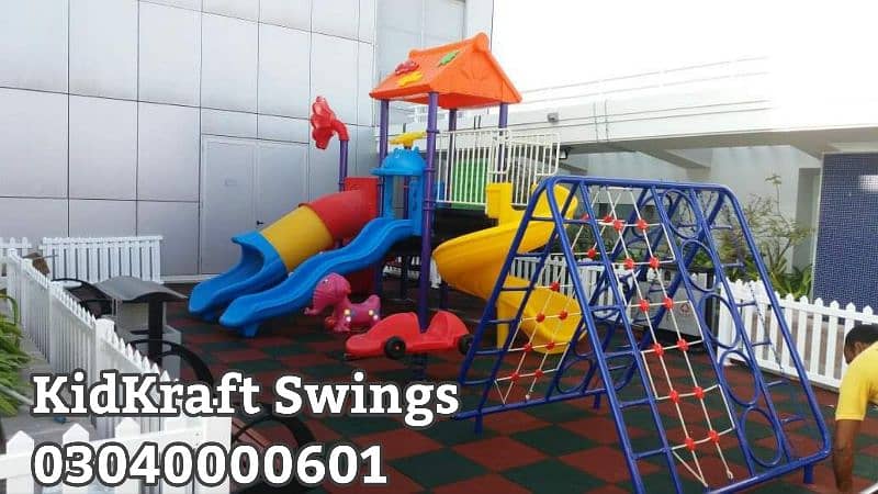 kids Slide/Swings/Kids rides/jhula/Spring rider/jungle gym/gazebo/bar 9