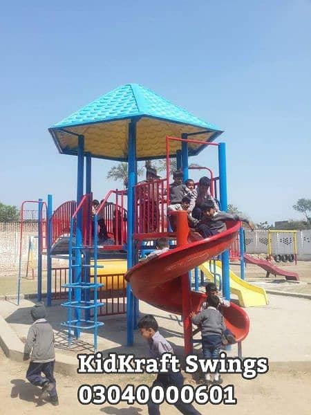 kids Slide/Swings/Kids rides/jhula/Spring rider/jungle gym/gazebo/bar 16