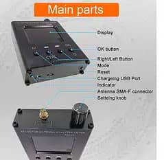 PS100 UV RF Vector Impedance ANT SWR Antenna Analyzer Meter Tester 140 1