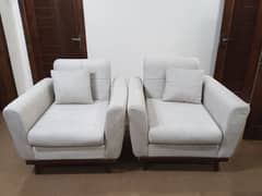ash white sofa's