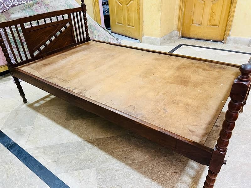 pure wooden bed with mattress 5