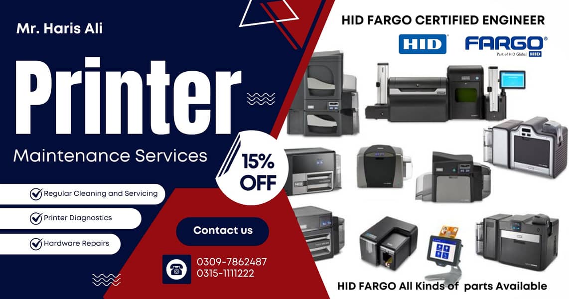 HID FARGO ID CARD PRINTER , RFID,MIFARE ,NFC CARD 2