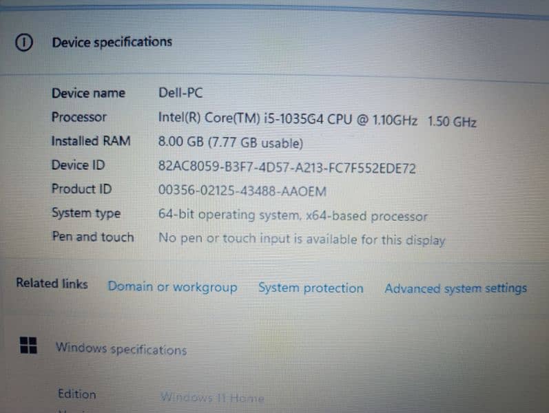 Dell Inspiron 14 3493 10th Generation Quadcore i5 128GBSSD 1TB HDD 9