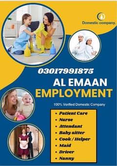 We Provide . Maid . Kitchen Helper . Chef . Patient  Care . Male Females