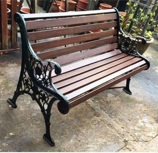 Victoria park bench cast iron wooden 2