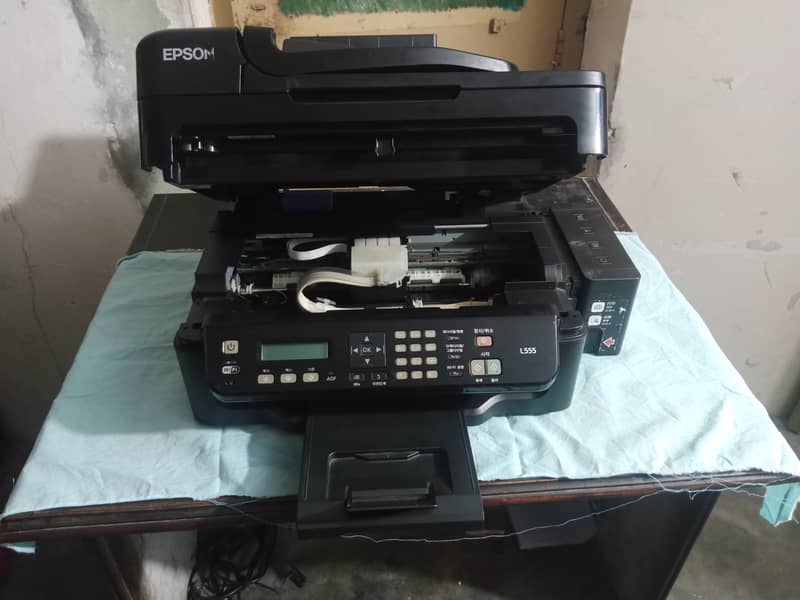 Epson L555 4 Color Printer, scanner & Photocopy, with ink Pack &cable 3