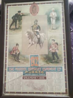 1902 calendar 122 years old calendar antique for sale