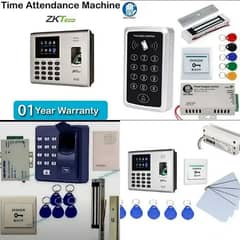 zkteco Face RFID biometric attendance machine door lock magnetic glass