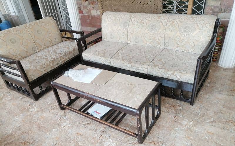 07 seater diyar solid wood life time sofa set 1