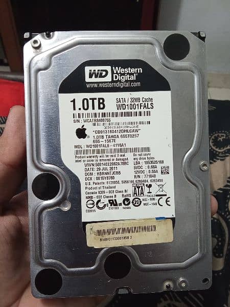 1.0 TB Hard Drive just like new 0