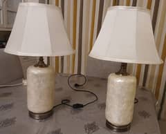 beautiful off-white shell table lamps