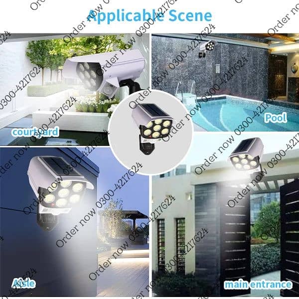 Solar Wall Light High Simulation  Solar Sensor Lamp Outdoor Str 8