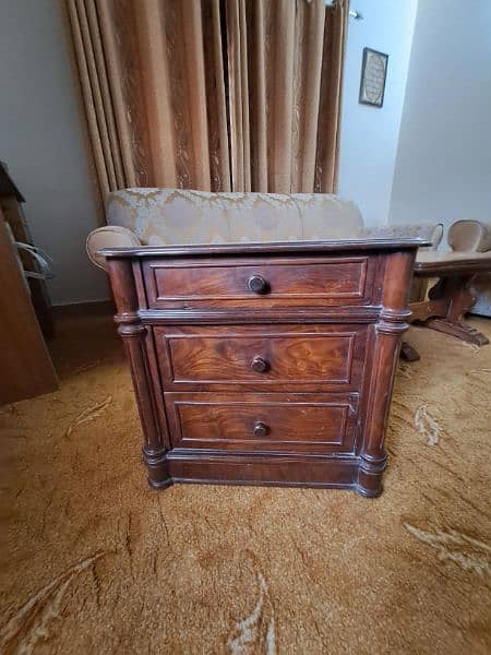 Sheesham One Single Bed with Side Table, No Mattress 1