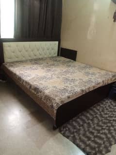king size Wooden bed with new mattress 10 years warranty