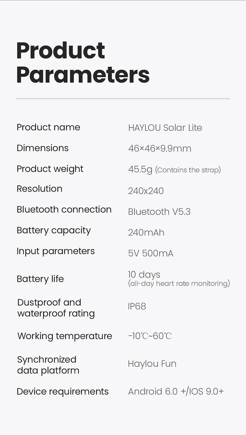 Haylou Solar Lite / Solar Neo / Solar Plus / Solar Pro Watch Available 3