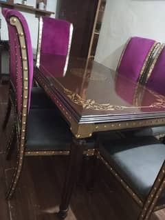 kalmkar dinning table with signature design 6 chairs