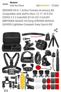 NEEWER 50 in 1 Action Camera Accessory Kit