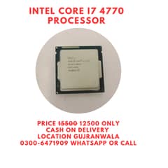 Intel Core i7 4th Gen 4770 Gaming Processor (System Pulled)