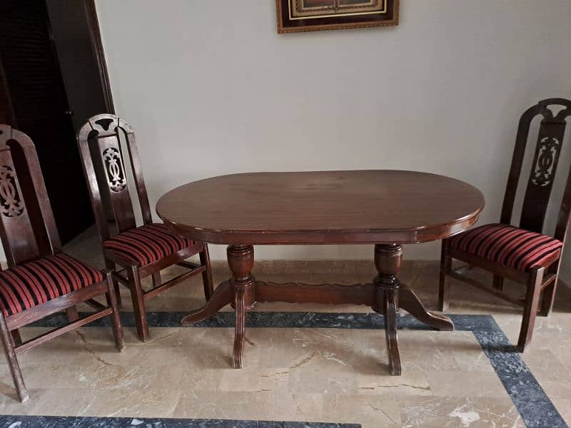 Wooden Dining Table with 3 Chairs 1