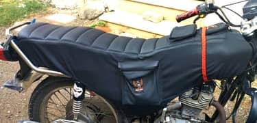 125 Bike Cover Rexine/Leather Black Brown