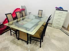8 seater dining table top glass