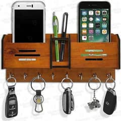 wall mount keys pen and mobile holder