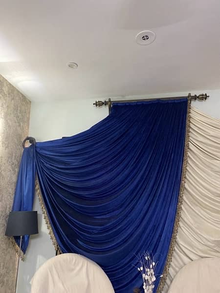 Curtains with  a set of standing lamps 1