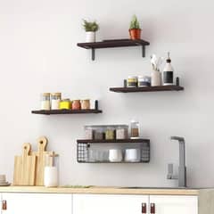 Floating wall shelf for rooms homes offices