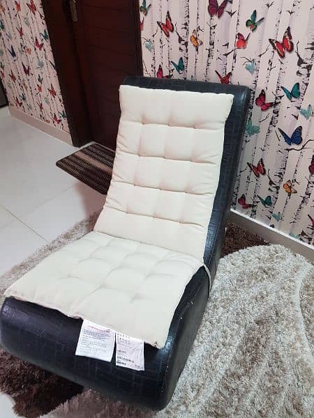 black rocking chair with cushion 1