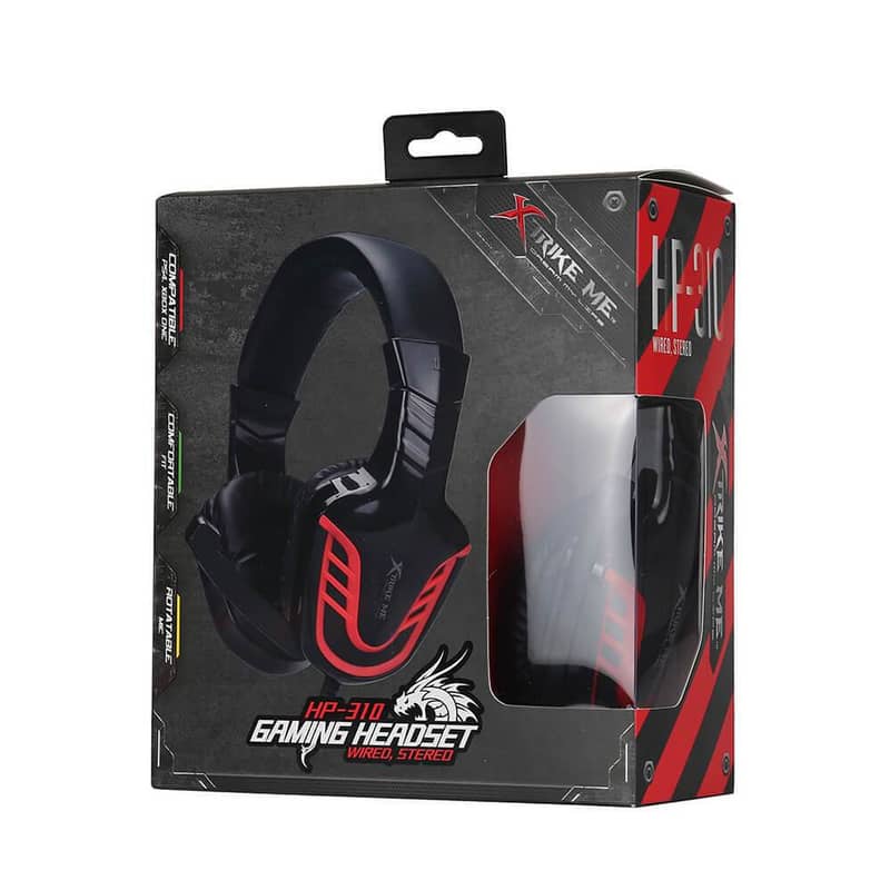 Xtrike Me Hp-310 Bass Boosted Wired Gaming Headphone with Built-in Mic 0