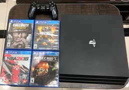 Ps4 Pro 1TB With Games Cd And Controller