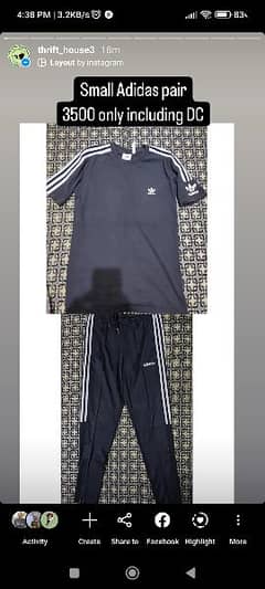 Original nike adidas dri fit track suits