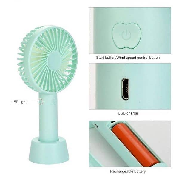 portable rechargeable fan 2