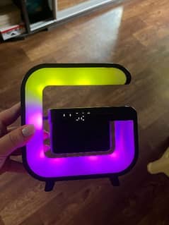 multifunction wireless charger stand Bluetooth speaker rgb nigh light