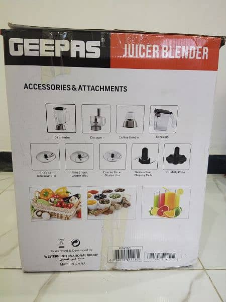 Original GEEPAS 4 in 1 juicer 2