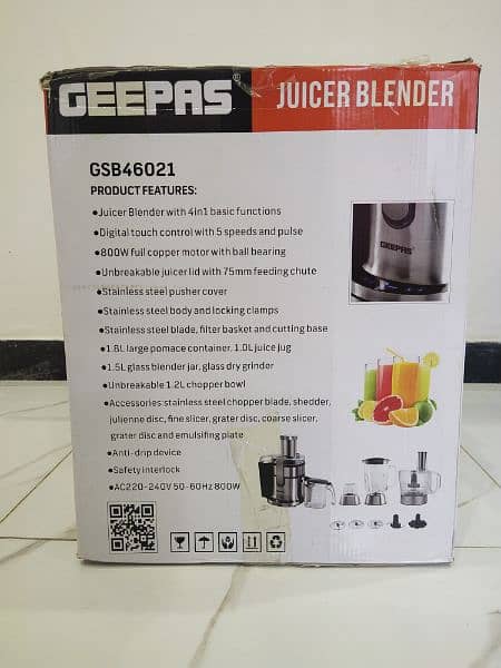 Original GEEPAS 4 in 1 juicer 3