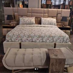 king size double bed & 2 side tables beautiful design available