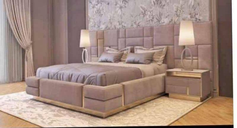 king size double bed & 2 side tables beautiful design available 9