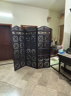 Wooden Partition for drawing and dining room.