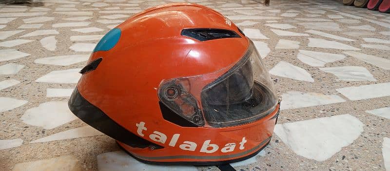 Talabat Helmet in Best condition nodamages withglasses and highquality 0