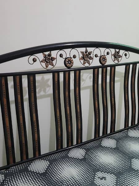 Used iron rod Queen Size Bed without mattress 2